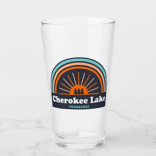 Cherokee Lake Tennessee Regenboog Glas (Voorkant)