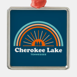 Cherokee Lake Tennessee Regenboog Metalen Ornament