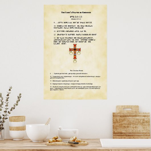 Cherokee Lord's Prayer Poster (Keuken)