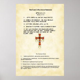 Cherokee Lord's Prayer Poster