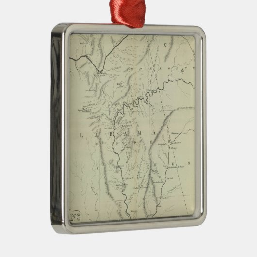 Cherokee Map Metalen Ornament (Rechts)