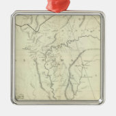 Cherokee Map Metalen Ornament (Voorkant)