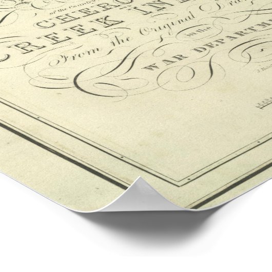 Cherokee Map Poster (Hoek)