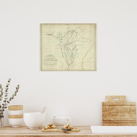 Cherokee Map Poster (Keuken)