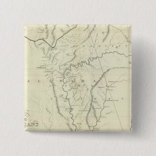 Cherokee Map Vierkante Button 5,1 Cm