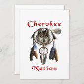 Cherokee natie bedankkaart (Voorkant / Achterkant)