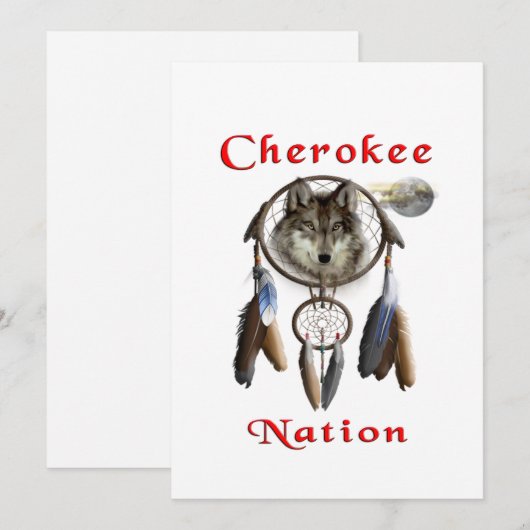 Cherokee natie bedankkaart (Voorkant / Achterkant)