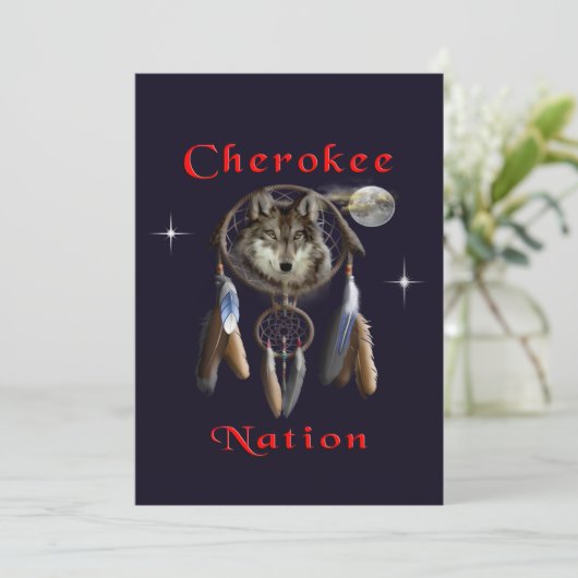 Cherokee natie bedankkaart (Staand voorkant)