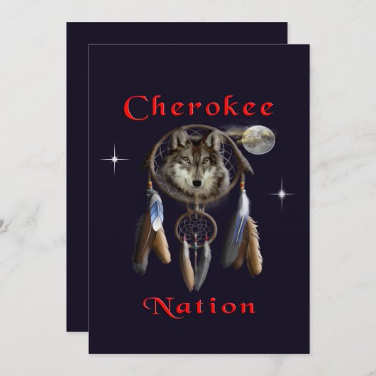 Cherokee natie bedankkaart (Voorkant / Achterkant)