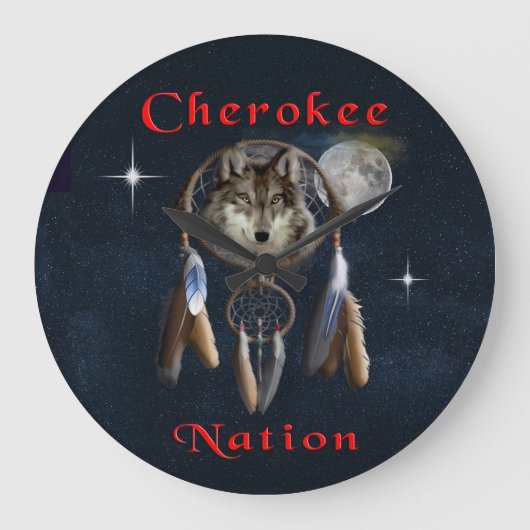 Cherokee natie grote klok (Voorkant)