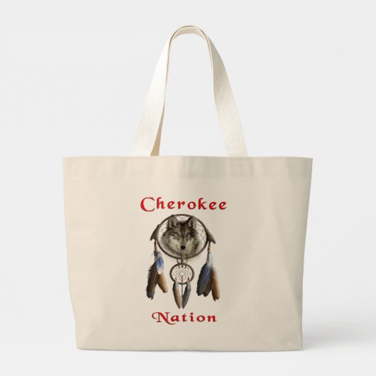 Cherokee natie grote tote bag (Achterkant)
