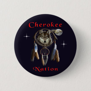 Cherokee natie ronde button 5,7 cm