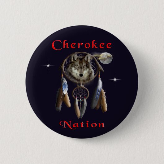 Cherokee natie ronde button 5,7 cm (Voorkant)