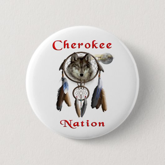 Cherokee natie ronde button 5,7 cm (Voorkant)