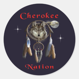 Cherokee natie ronde sticker