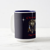 Cherokee natie tweekleurige koffiemok (Voorkant links)