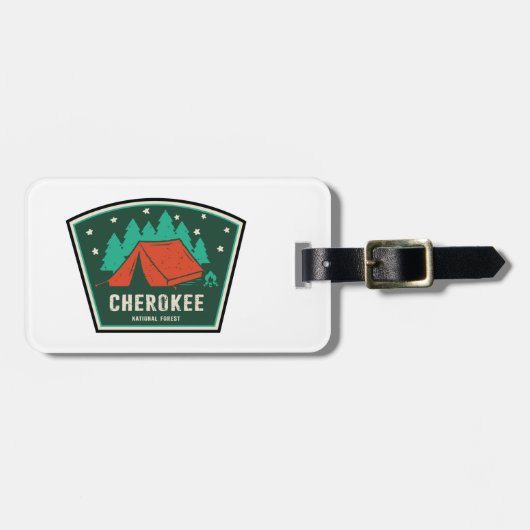 Cherokee National Forest Camping Bagagelabel (Voorkant horizontaal)