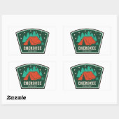 Cherokee National Forest Camping Rechthoekige Sticker (Vel)