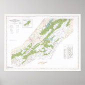 Cherokee National Forest Map (1985)  Poster (Voorkant)