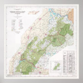 Cherokee National Forest Map (1996) Poster (Voorkant)