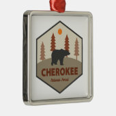 Cherokee National Forest Tennessee Bear Metalen Ornament (Rechts)