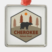 Cherokee National Forest Tennessee Bear Metalen Ornament (Voorkant)