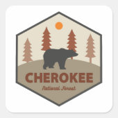 Cherokee National Forest Tennessee Bear Vierkante Sticker (Voorkant)