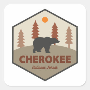Cherokee National Forest Tennessee Beer Vierkante Sticker