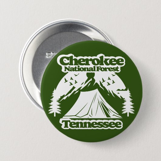 Cherokee National Forest Tennessee Ronde Button 7,6 Cm (Voorkant /achterkant)