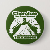 Cherokee National Forest Tennessee Ronde Button 7,6 Cm (Voorkant)