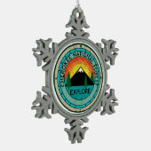 Cherokee National Forest Tennessee Tin Sneeuwvlok Ornament (Links)