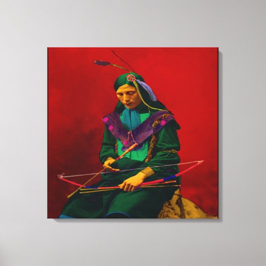 Cherokee Native American Pop Art Canvas Afdruk (Voorkant)