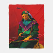 Cherokee Native American Pop Art Fleece Blanket (Voorkant)