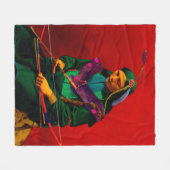 Cherokee Native American Pop Art fleece deken (Voorkant (Horizontaal))