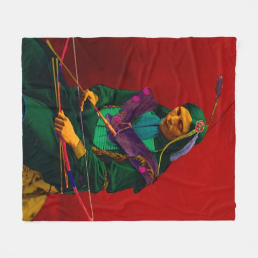 Cherokee Native American Pop Art fleece deken (Voorkant (Horizontaal))