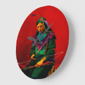 Cherokee Native American Pop Art Grote Klok (Hoek)