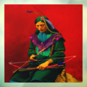 Cherokee Native American Pop Art Muur Sticker (Vel 3)