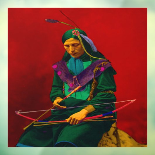 Cherokee Native American Pop Art Muur Sticker (Vel 3)