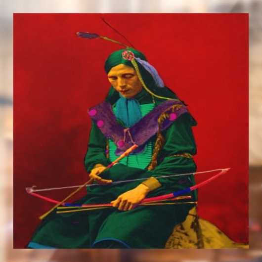 Cherokee Native American Pop Art Muur Sticker (Vel 2)