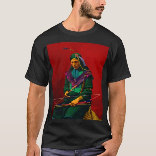 Cherokee Native American Pop Art T-shirt (Voorkant)
