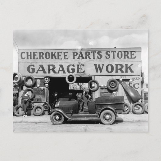 Cherokee Onderdelen Winkel, 1936 Briefkaart (Voorkant)
