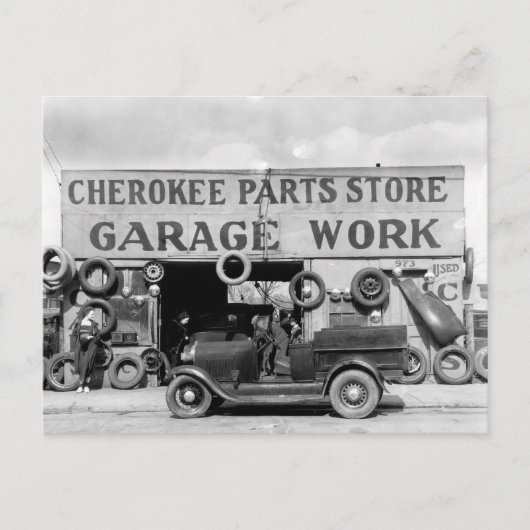 Cherokee Onderdelen Winkel, 1936 Briefkaart (Voorkant)