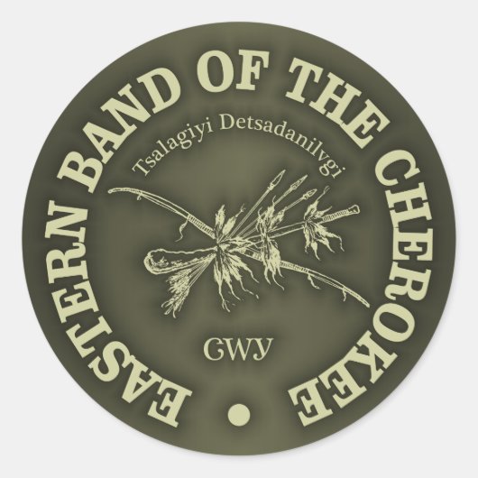 Cherokee (oostelijke band) ronde sticker (Voorkant)