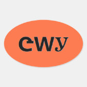 Cherokee Ovale Sticker (Voorkant)