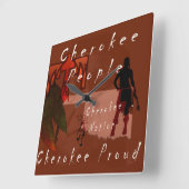 Cherokee People Vierkante Klok (Hoek)