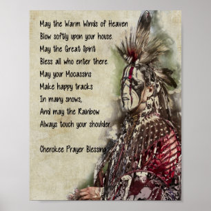 Cherokee Prayer Blessing Poster