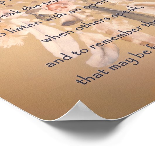 Cherokee Prayer Poster (Hoek)