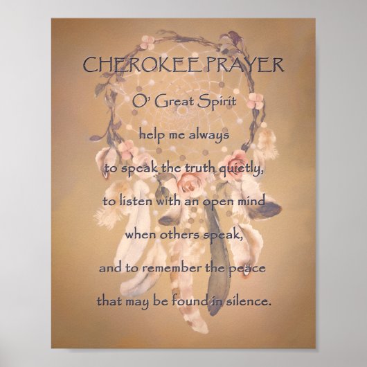 Cherokee Prayer Poster (Voorkant)