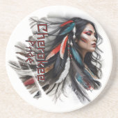 Cherokee Pride 4 Zandsteen Onderzetter (Voorkant)