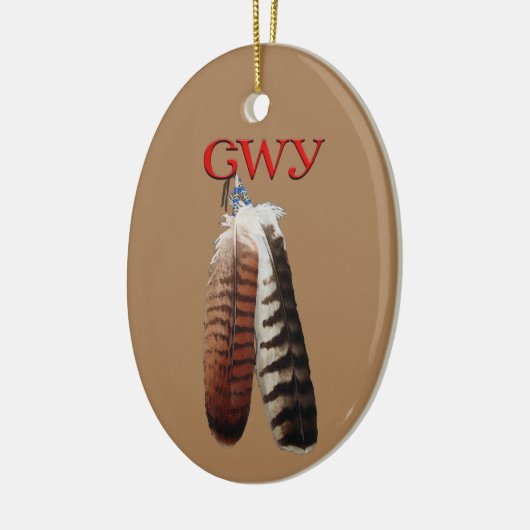 Cherokee Pride Keramisch Ornament (Links)